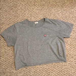 Cropped grey t-shirt from brandy Melville store